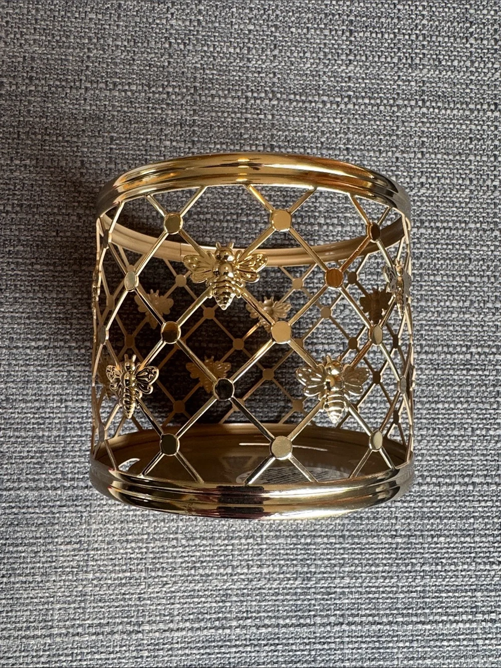 Bath & Body Works Gold Bee Accent Candle Holder